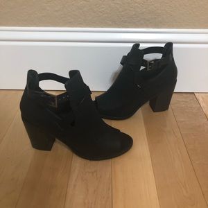 Open toe booties